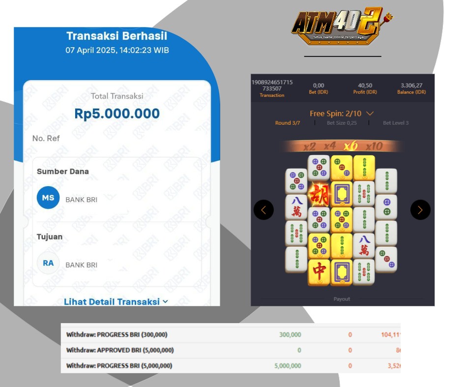 JACKPOT SLOT GACOR MAHJONG WAYS 2 07 APRIL 2025